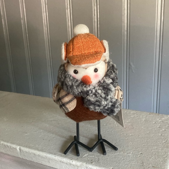 NWT Precious Chubby Fall Sweater Weather Decoration Bird w/ Metal Feet 🍁 - Picture 11 of 17